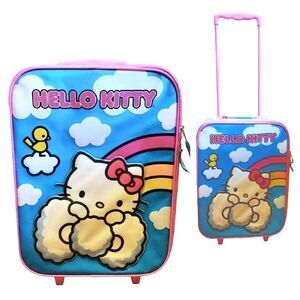 Y2K Hello Kitty 2017 Rainbow 20" Front Wheels Luggage Suitcase